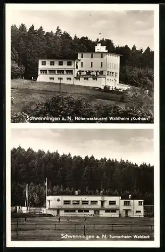 AK Schwenningen /Neckar, Höhenrestaurant Waldheim (Kurhaus), Turnerheim Waldeck