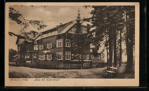 AK Oberhof i. Thür., Haus der Stadt Erfurt