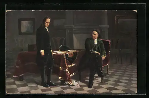 AK N. N. Hay. Pierre Ier von Russland interrogeant son fils