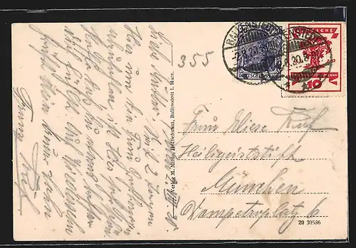 AK Ballenstedt /Harz, Partie im Schlosshof