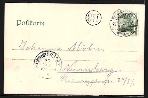 AK Wilhelmshaven, Adalbertplatz, Panorama