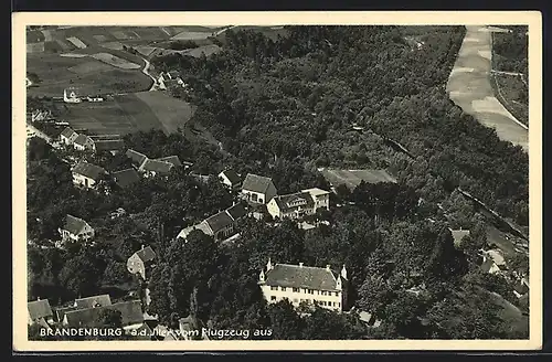 AK Brandenburg a. d. Iller, Teilansicht vom Flugzeug aus