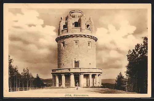 AK Jena, Ortspartie mit dem Bismarckturm