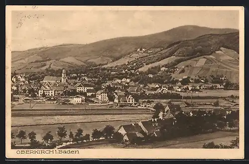 AK Oberkirch /Baden, Gesamtansicht mit Umgebung aus der Vogelschau