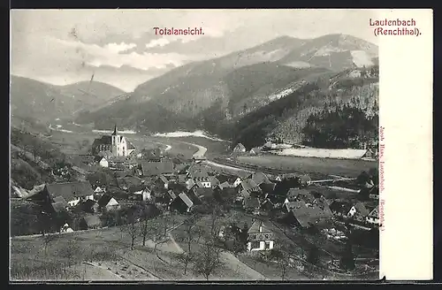 AK Lautenbach /Renchtal, Totalansicht aus der Vogelschau