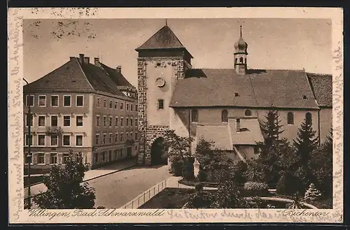 AK Villingen /Bad Schwarzwald, Bickentor mit Strassenpartie