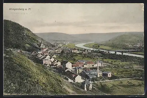 AK Klingenberg a. M., Panoramablick vom Berg