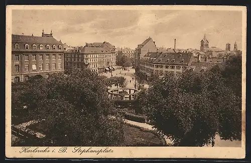 AK Karlsruhe i. B., Stephansplatz
