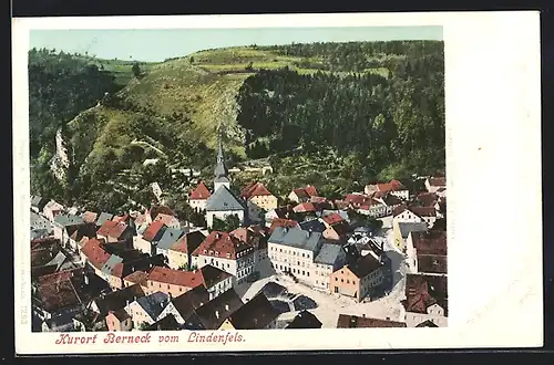 AK Berneck, Ortsansicht vom Lindenfels