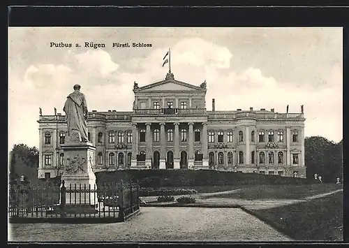 AK Putbus /Rügen, Fürstl. Schloss mit Anlagen