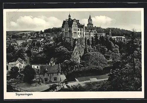 AK Sigmaringen, Blick zum Schloss