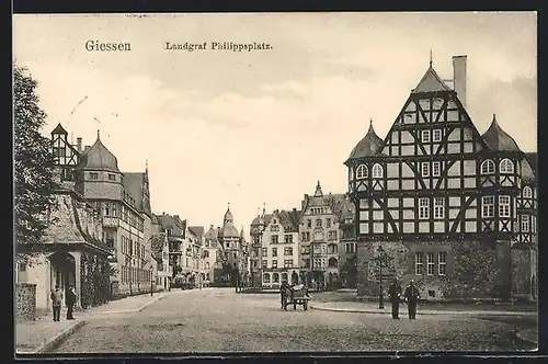 AK Giessen, Blick auf den Landgraf Philipps Platz