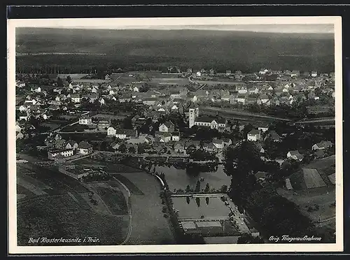 AK Bad Klosterlausnitz, Fliegeraufnahme der Ortschaft