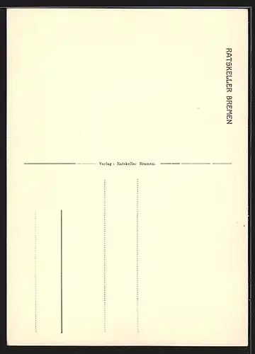 AK Bremen, Gasthaus Ratskeller, Haufsaal, Innenansicht