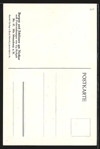 Künstler-AK Gg. Rothgeb: Die Minneburg am Neckar