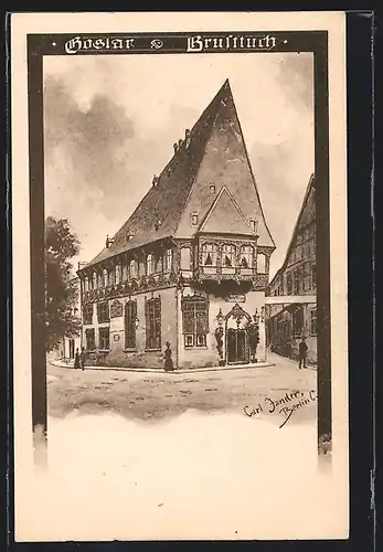 Künstler-AK Goslar, Brusttuch