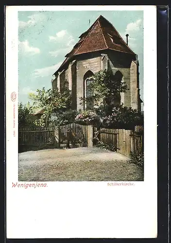 AK Wenigenjena, Ansicht der Schillerkirche