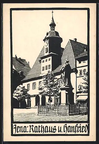 AK Jena, Rathaus und Hanfried