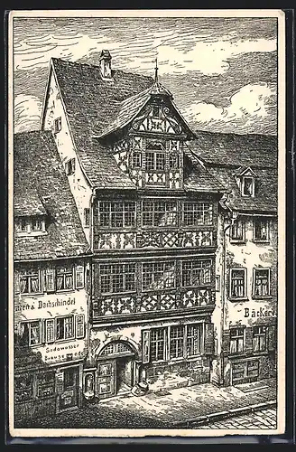 AK Schwäbisch Hall, Blick zurm Renaissancehaus