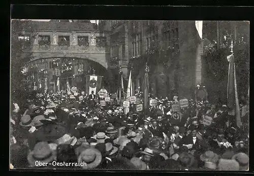 AK Nürnberg, Festumzug der Ober-Oesterreicher beim Deutschen Sängerbundesfest 1912