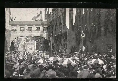 AK Nürnberg, 8. Deutsches Sängerbundesfest 1912, Sängervereine aus Sachsen