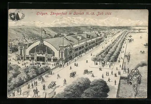 AK Zürich, Eidgenössisches Sängerfest 1905, Festhütte