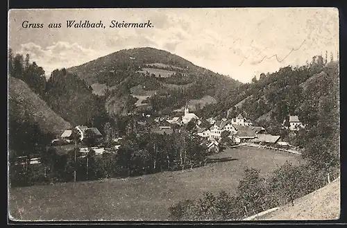 AK Waldbach, Ortsansicht bei Tag