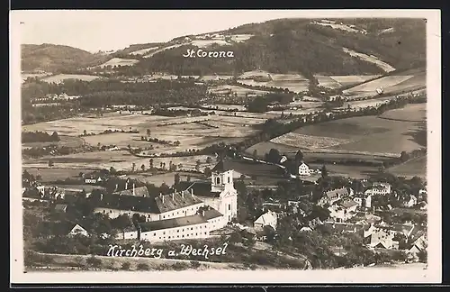 AK Kirchberg a. Wechsel, Ortsansicht mit St. Corona