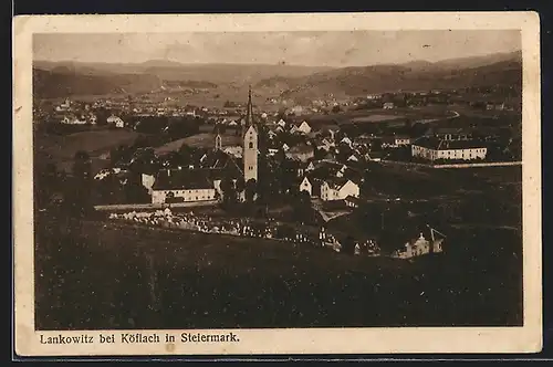 AK Maria Lankowitz, Ortsansicht mit Kirche