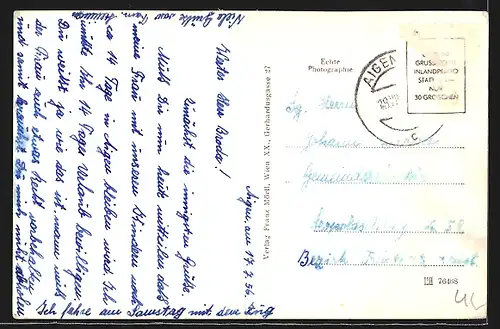 AK Aigen im Mühlkreis, Strassenpartie mit Gasthof Almesberger