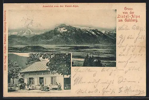 AK Gaisberg, Restaurant Zistel-Alpe, Aussicht
