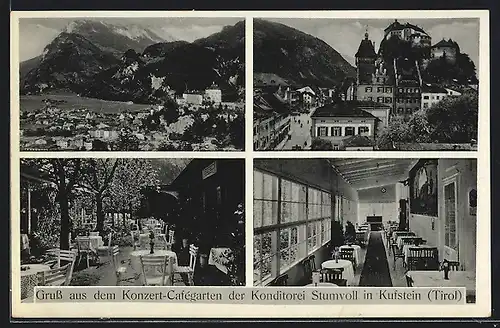 AK Kufstein, Konzert-Cafe der Konditorei Stumvoll