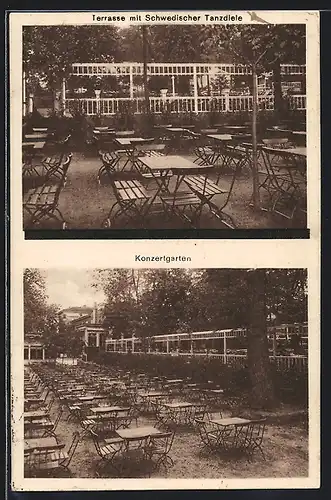 AK Erfurt, Konzert-Etablissement Aktienkeller, Bes. F. Dockhorn, Terrasse, Konzertgarten