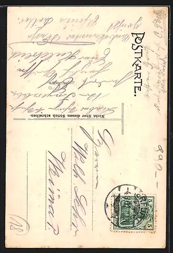 AK Erfurt, Rathaus, Post, Totalansicht