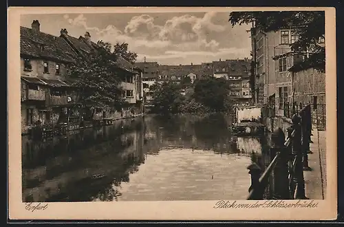 AK Erfurt, Blick von der Schlösserbrücke