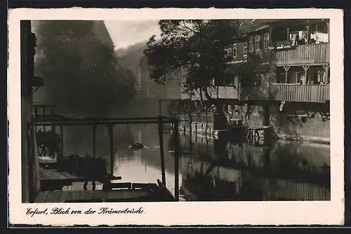 AK Erfurt, Blick von der Krämerbrücke