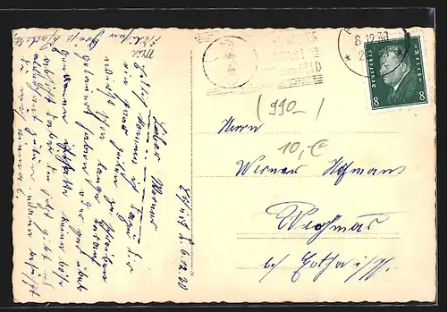 AK Erfurt, Schwaneninsel, Im Hintergrund Modegeschäft