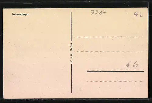 AK Immendingen, Teilansicht des Ortes