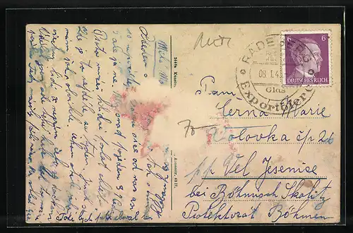 AK Radeberg, Teilansicht aus der Vogelschau