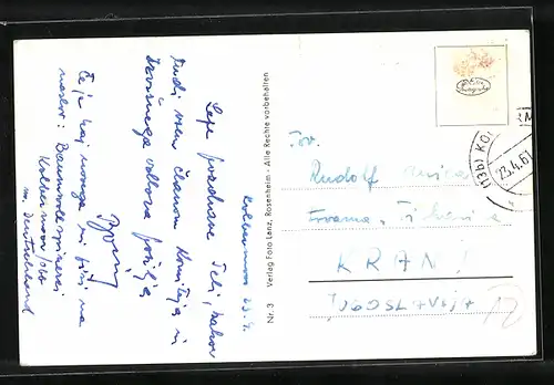 AK Kolbermoor /Obb., Strassenpartie mit Parkanlage