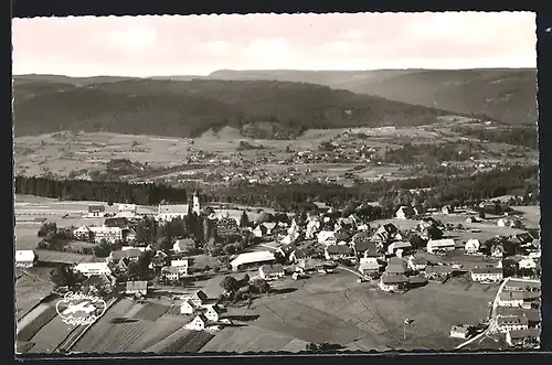 AK Höchenschwand /Hochschwarzwald, Fliegeraufnahme des Ortes