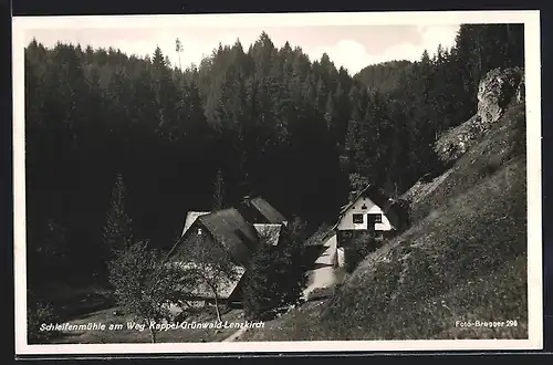 AK Lenzkirch, Schleifenmühle am Weg Kappel-Grünwald-Lenzkirch