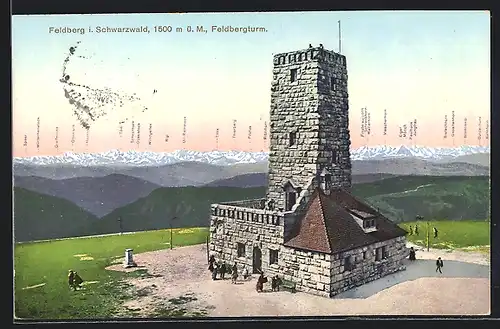 AK Feldberg im Schwarzwald, Partie beim Feldbergturm