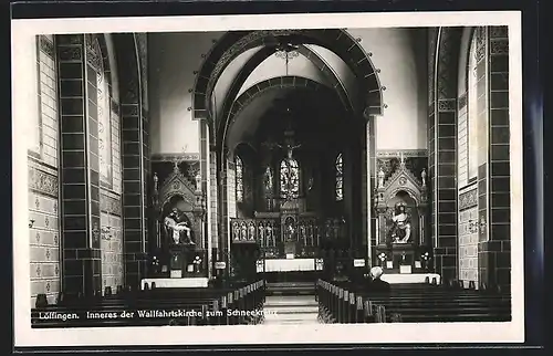 AK Löffingen, Inneres der Wallfahrtskirche zum Schneekreuz