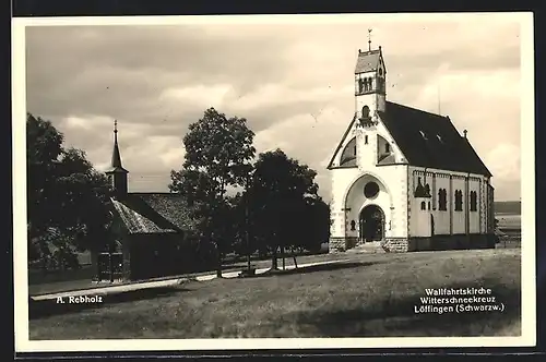 AK Löffingen /Schwarzwald, Wallfahrtskirche Winterschneekreuz