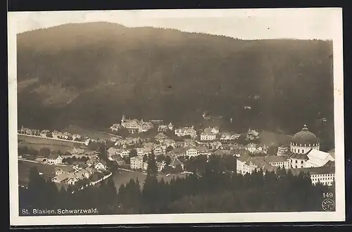 AK St. Blasien /Schwarzwald, Totalansicht aus der Vogelschau