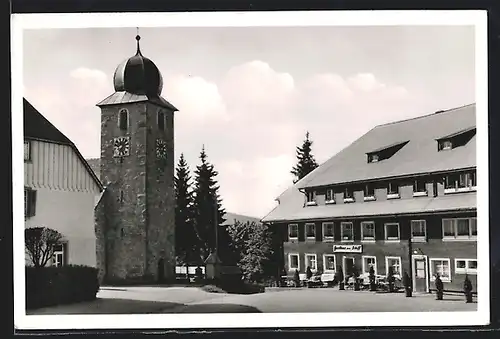 AK Schluchsee im südl. Schwarzwald, Kirche und Gasthaus zum Schiff