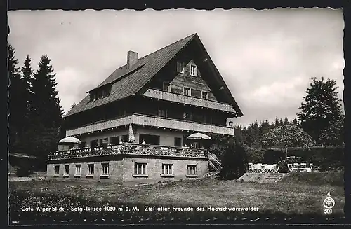 AK Saig-Titisee, Cafe Alpenblick mit Terrasse