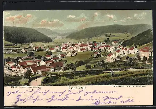 AK Lenzkirch, Totalansicht aus der Vogelschau