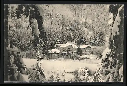 AK St. Blasien, Sanatorium im Schnee